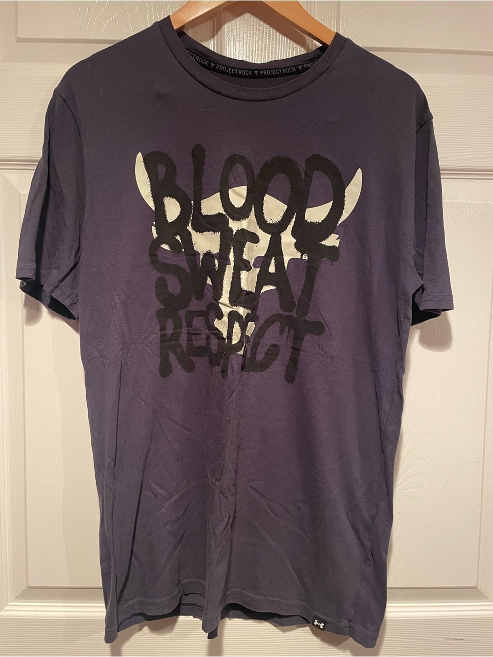 Under Armour Men's Navy Graphic 'Blood Sweat Respect' Short Sleeve Tee